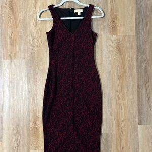 Elegant Red and Black Women's Dress